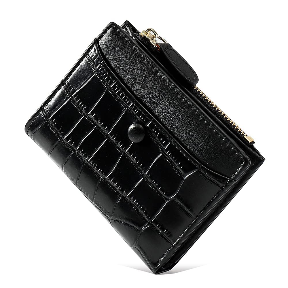 PALAY Small Women's Wallet for Girls Fashion Stone Pattern Black Purse for Women Stylish Latest Card Holder Bifold Card Bag Girl Wallet PALAY Small Women's Wallet for Girls Fashion Stone Pattern Black Purse for Women Stylish Latest Card Holder Bifold Card Bag Girl Wallet
